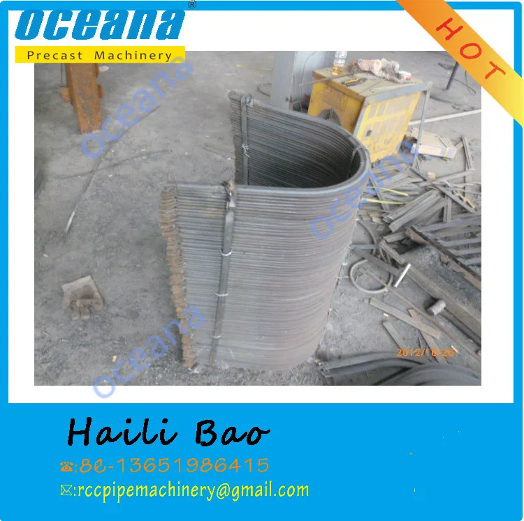 Precast concrete parabolic segments for watercourse, concrete u shaped channel forming machine for wate