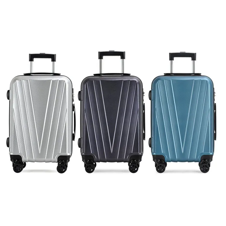 RESENA Factory Unique Design 3PCS Aluminous Trolley Suitcase Travel PC Luggage Set