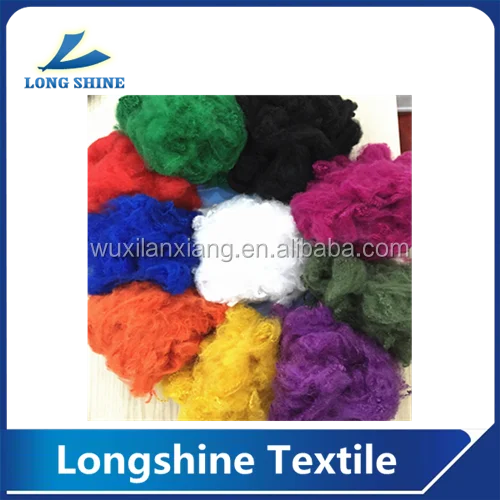 
0.9D*38mm recycled dope dyed microfiber polyester staple fiber 