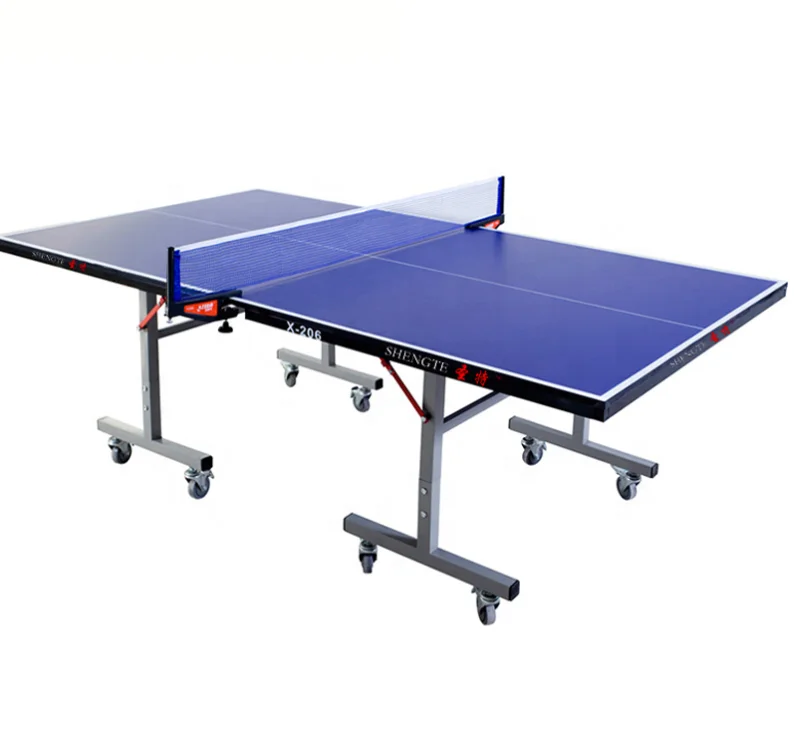China Indoor HDF 15mm mesa Foldable and Movable Table tennis Tables for sale