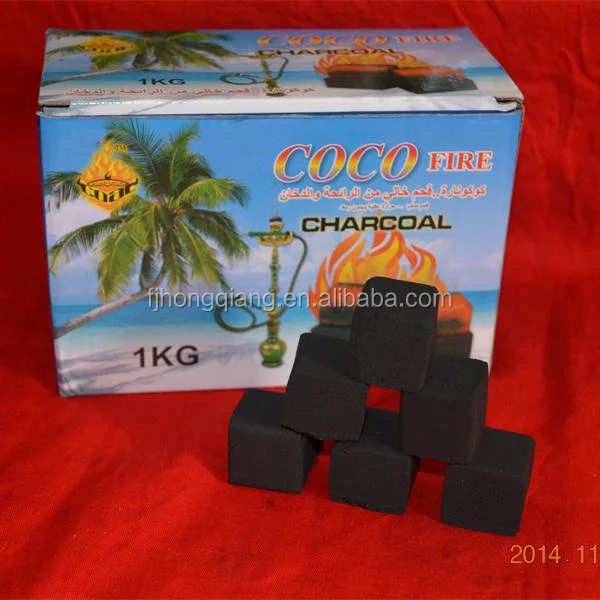 Hongqiang чистый скорлупы кокосового ореха OEM скорлупы кокосового ореха куб уголь для кальяна