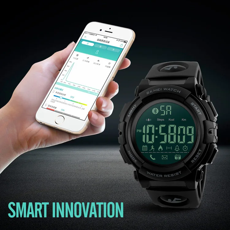 New arrival SKMEI 1303 relojes inteligentes sport waterproof 3D pedometer smart digital wrist watch
