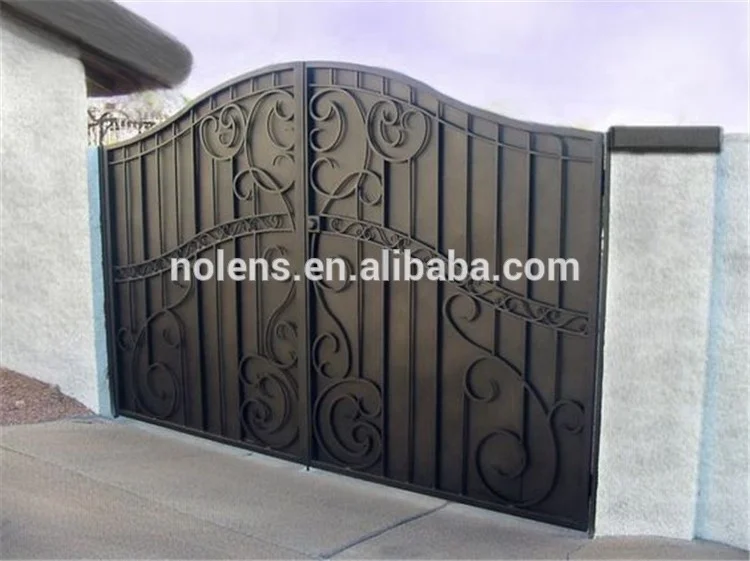 Gate designs with low price/METAL ART GATE DESIGNER WALK ITALIAN WROUGHT IRON STEEL GARDEN
