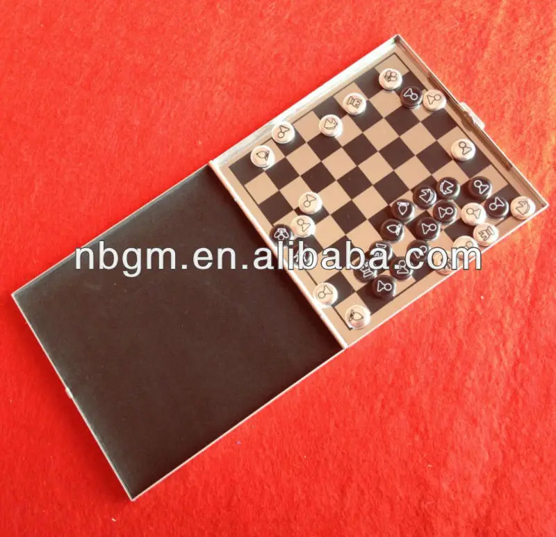 
Magnetic Chess Set In Alu Case/magnetic travel game/ludo/chess/checker 
