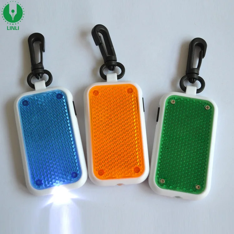 Keychain PVC Silver White Promotion LED Keychain LED Reflector Keyring Lighting Time More Than 98 Hours 1 Color,2 Color Steady