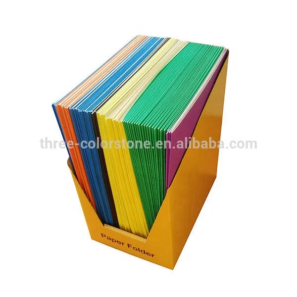 Kraft Paper File Folders, 2-Pocket, Assorted Colors, 100/Box