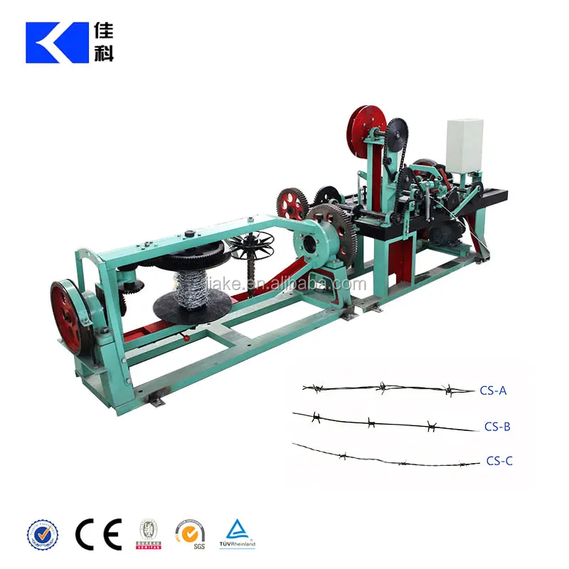 High speed barbed wire making machine