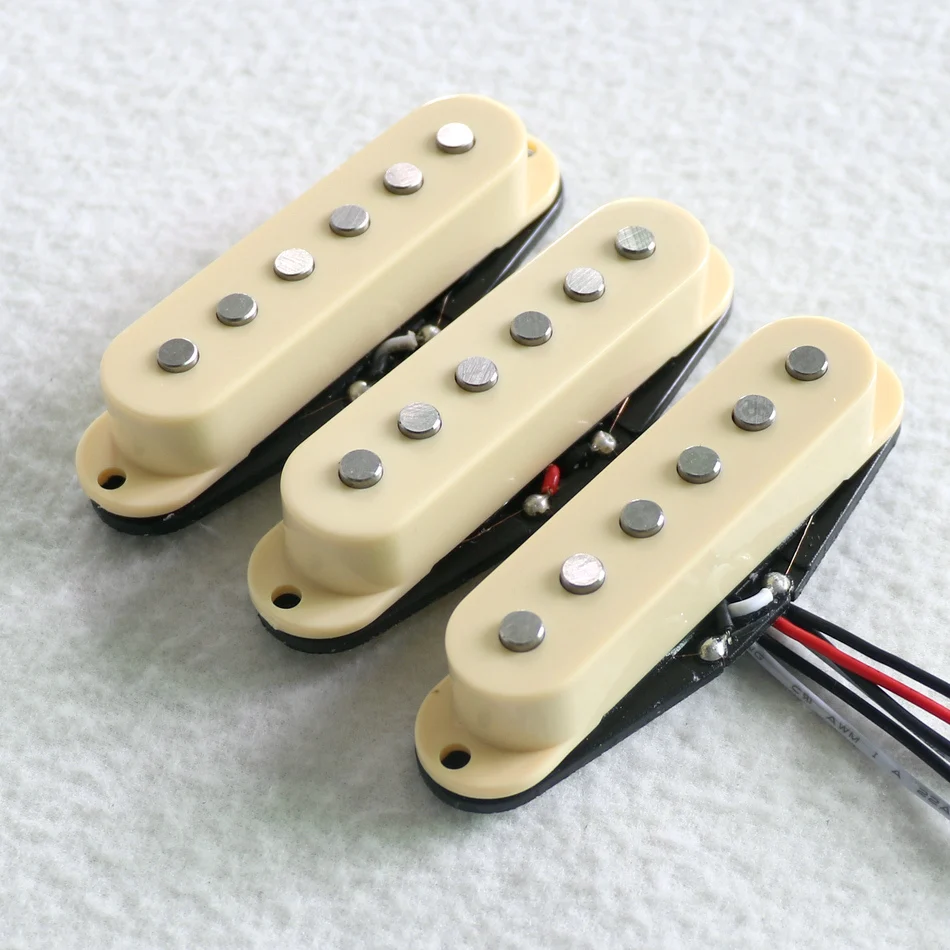 Donlis 1set 3pcs DS52 ST Electric Guitar Use Single Coil Pickups with Flat Style Alnico 5 Magnet