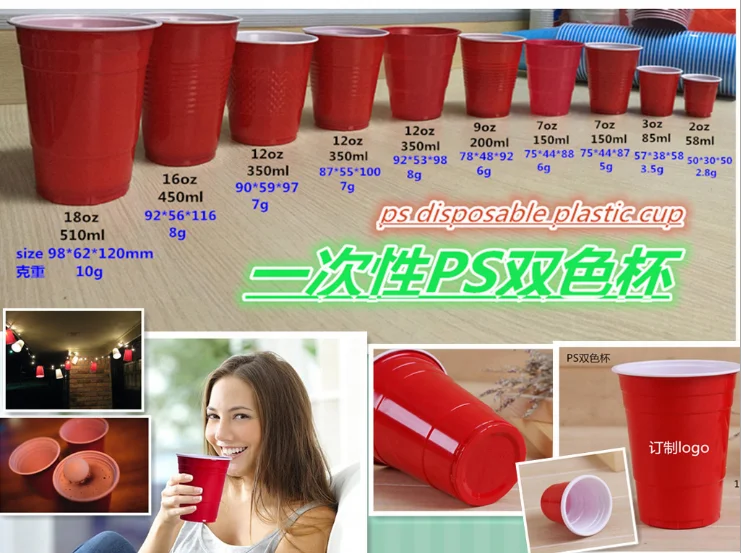 
36oz Disposable Plastic Solo Cup Party Red Beer Pong Cups 