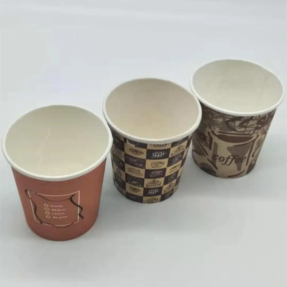 6oz 150ml custom printed disposable coffee paper cup for hot drink