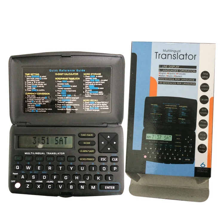 Mini new electronic calculator, 6 language translator with calculator