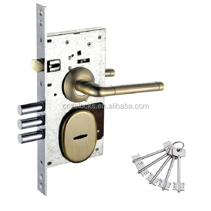 [804]Russian iron High Quality Blade Lock Body For Burglar Proof Doors lamina lockbody locks lockbodies Lock 5 copper keys