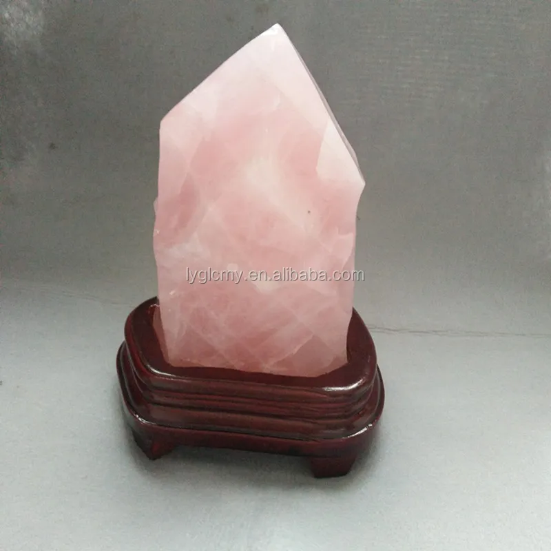 
Rose quartz flame stone natural polished rose quartz crystal torch spiral stones for home decoration 