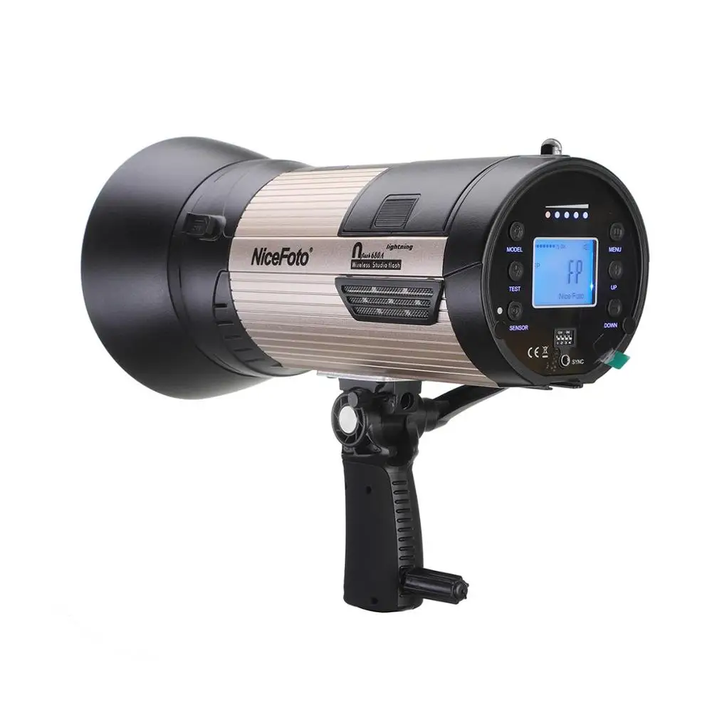 nflash680A NiceFoto 680ws Battery powered studio flash portable wireless flash light strobe flash light, photographic equipment
