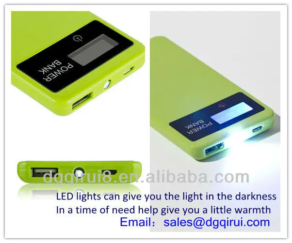 4500 мач цвет зеленого яблока ультра- тонкий мода power bank зарядное устройство для iphone 5