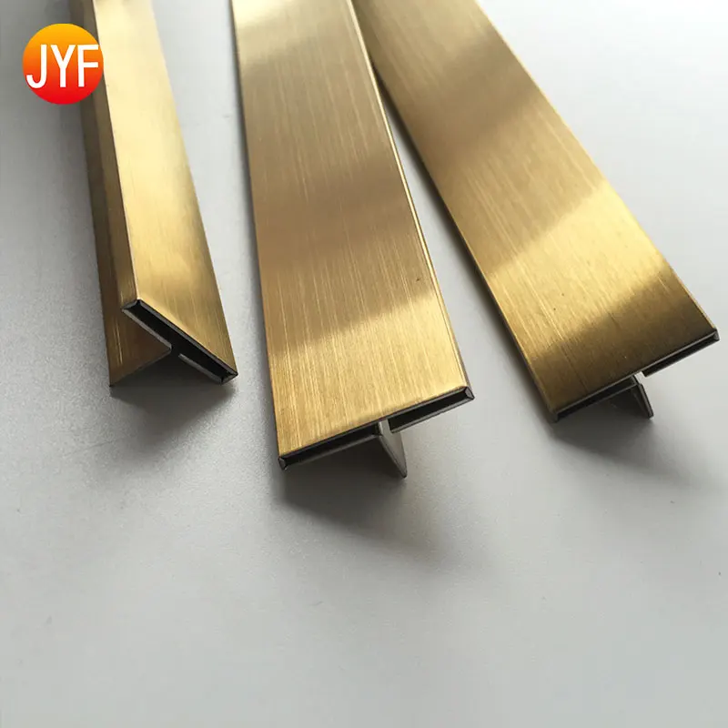 ZZ2912 Reasonable Price Stainless Steel T Shaped Interior Ceiling Decoration Metal Tile Trim