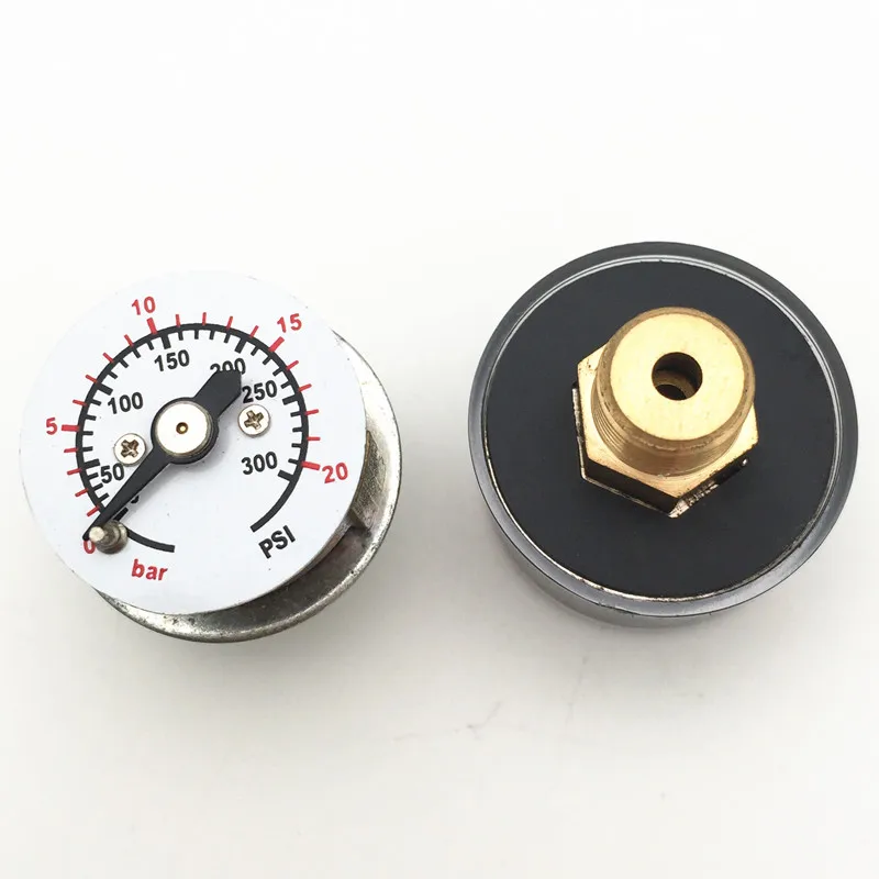 0-7 bar 25mm small mini air compressor pump pressure gauge