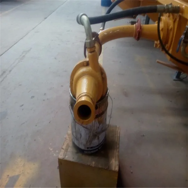 concrete and cement spray on the wall and with diesel engine power machine