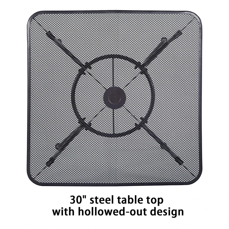 Steel Mesh Outdoor Metal Garden Table