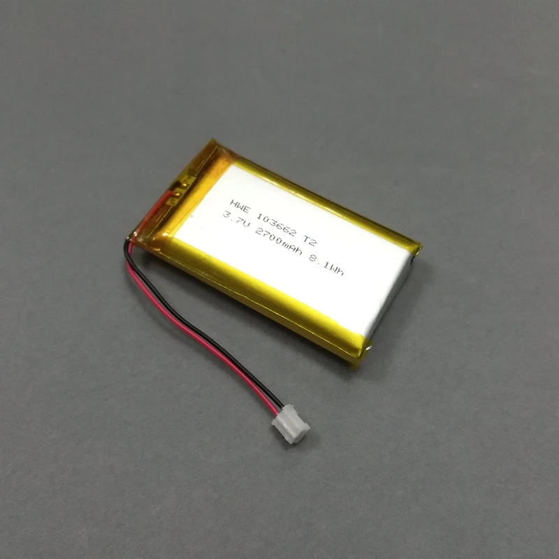 High Capacity Rechargeable 103662  2700mAh li-polymer battery Lipo Battery 3.7V for digital device