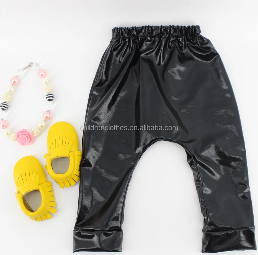 
Wholesale Girls boutique clothing spring kids leggings colorful baby leather icing pants 