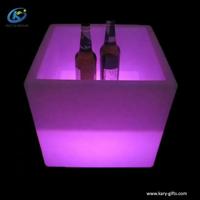PE plastic led ice bucket event furniture nightclub illuminated LED ice bucket