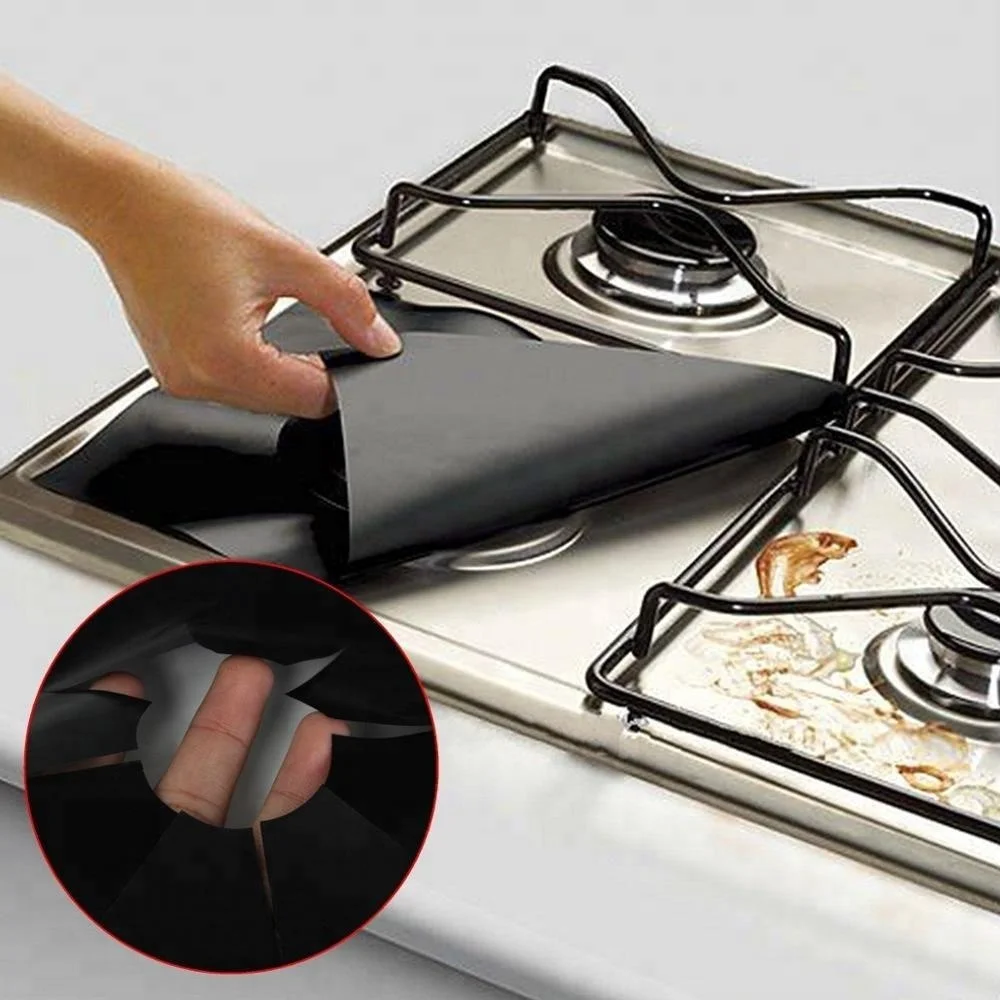 
Black, Silver, Golden Easy Clean Stove Liner Cover Stove Burner Covers Protector 