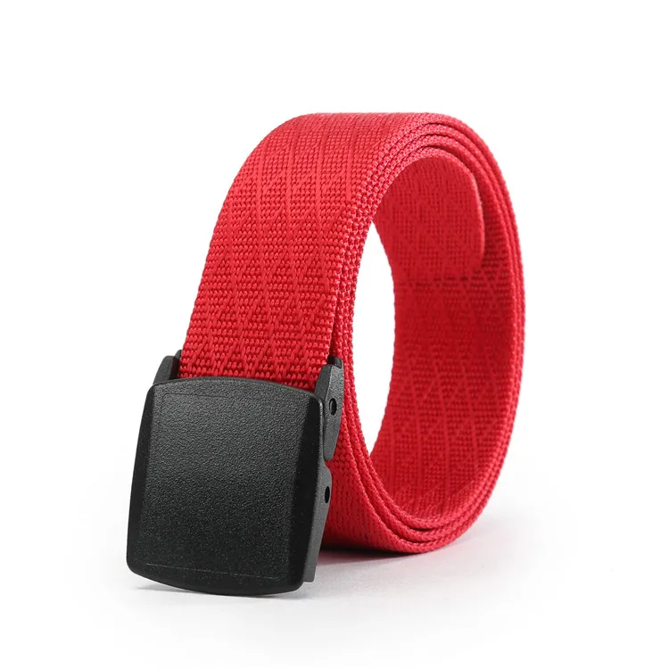 Fashion artificial custom made long cotton black ladies canvas belt