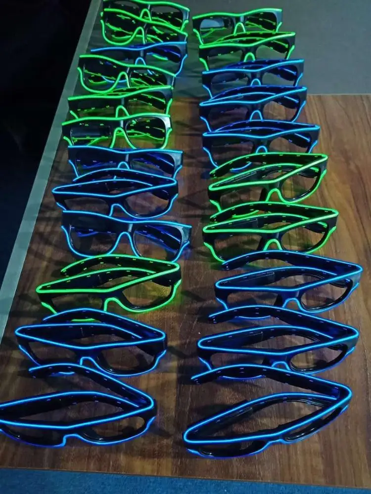 Аксессуары для вечеринок зарядка через USB мигающие очки EL/мигающие беспроводные EL/светодиодные EL