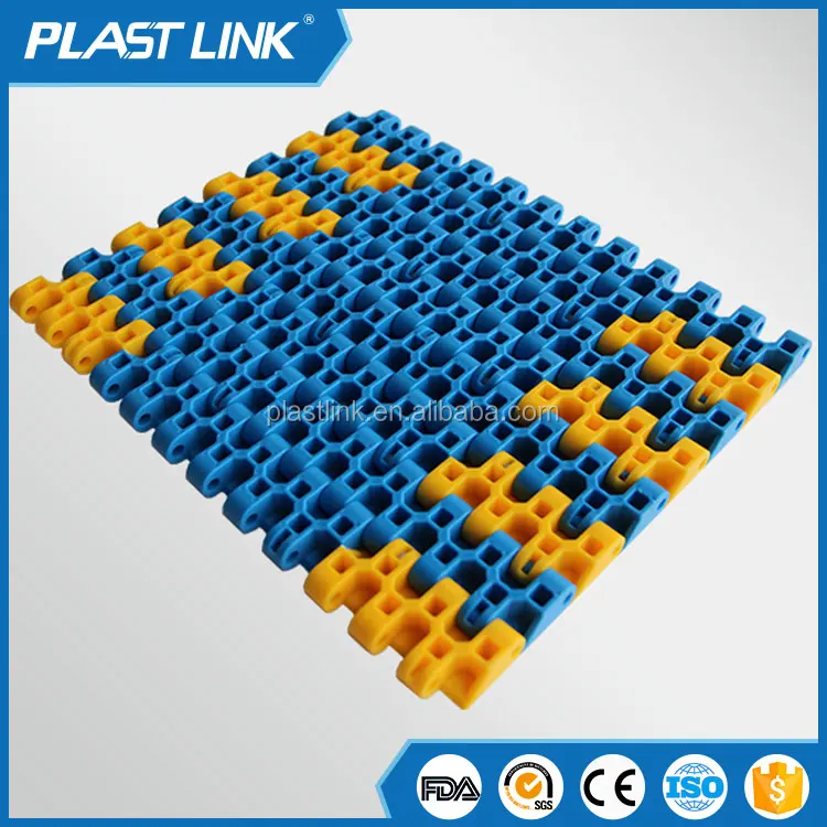 Top plate modular plastic conveyor belt for food Industry