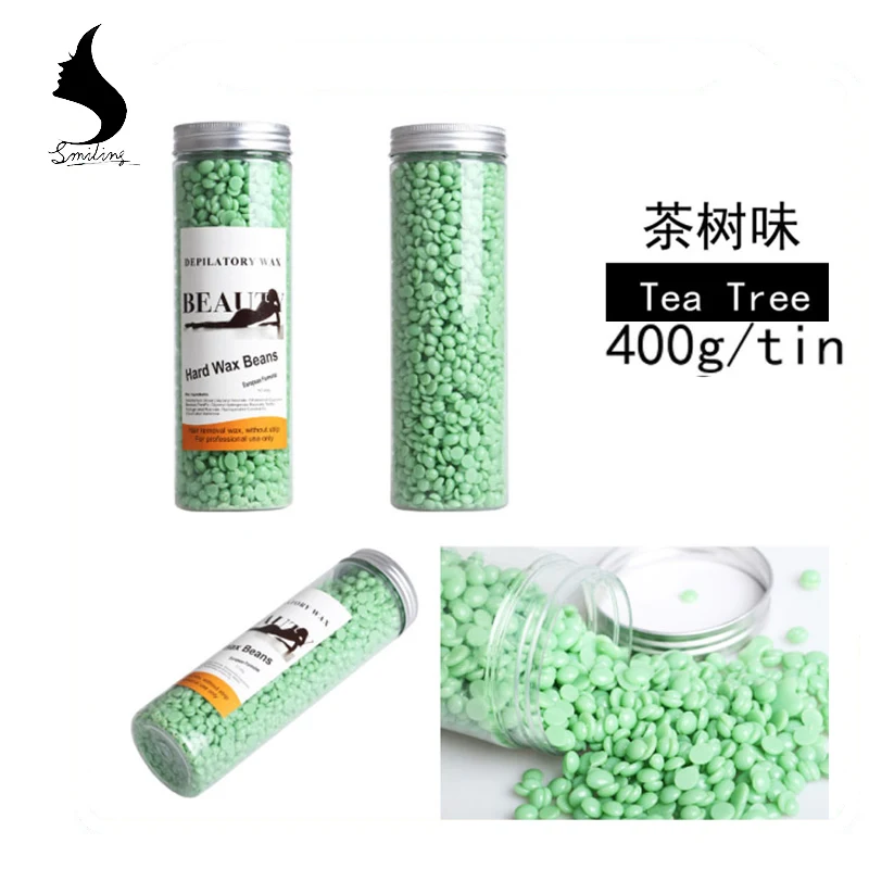 
400g tin pack 8 flavour hard wax beans no strip peel off depilatory hair removal solid hot film hard wax hair removal wax beans 