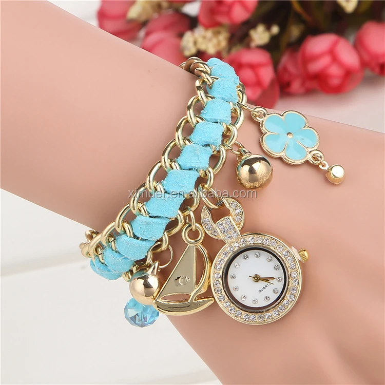 Latest beautiful fashion bracelet watches for girls
