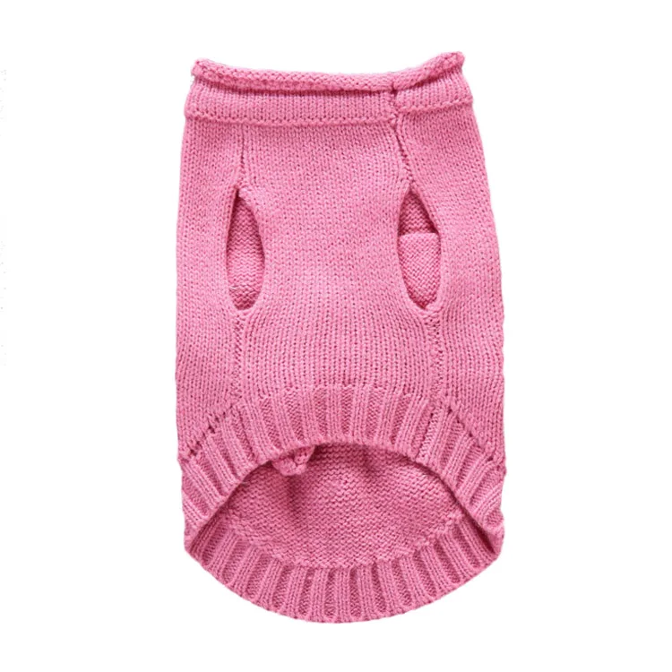 Зимняя одежда для домашних животных мягкий свитер с высоким воротником щенков дизайнерский вязаный разноцветными помпонами костюм собак и кошек джемпер