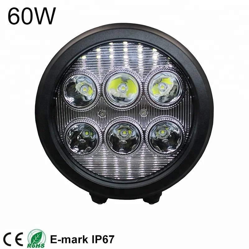 Waterproof IP67 12v spot round 6inch 60w oval led work light for truck vehicle cars