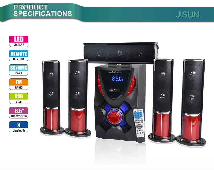 2017 трендовые продукты инновационные 5.1 домашний кинотеатр объемного звучания акустической системы с fm usb