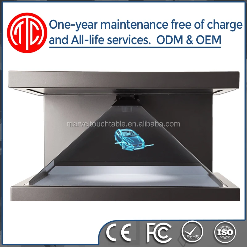 New advertising 3d Holographic Pyramid Hologram in exhibition activities/presentations/museums
