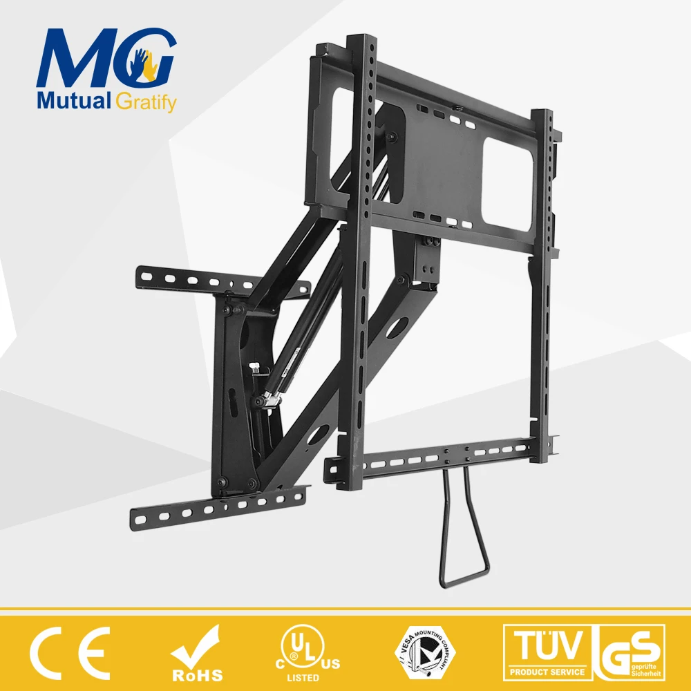 Fireplace Pull-Down Full-Motion Articulating TV Wall Mount Bracket - for TVs 32in to 63in Max Weight 70.5lbs VESA 600x400