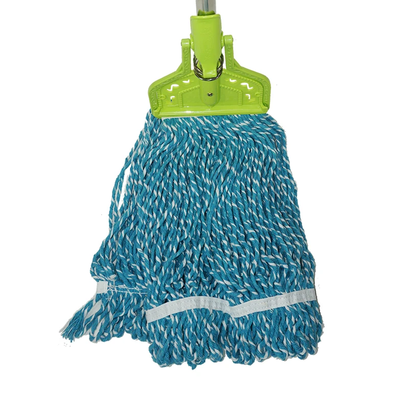 Housekeeping Inextensible Cotton Wet Clip Mop With Aluminium Stick