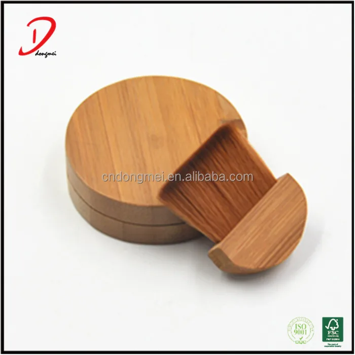 bamboo makeup palette with mini flat makeup brush bamboo product