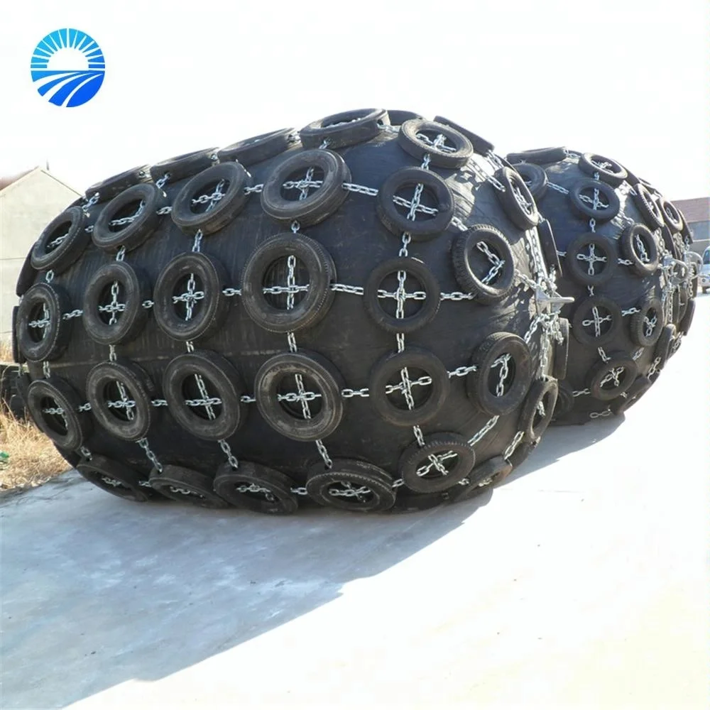 cargo ships & ocean platform anti-collision pneumatic rubber fender with tire network