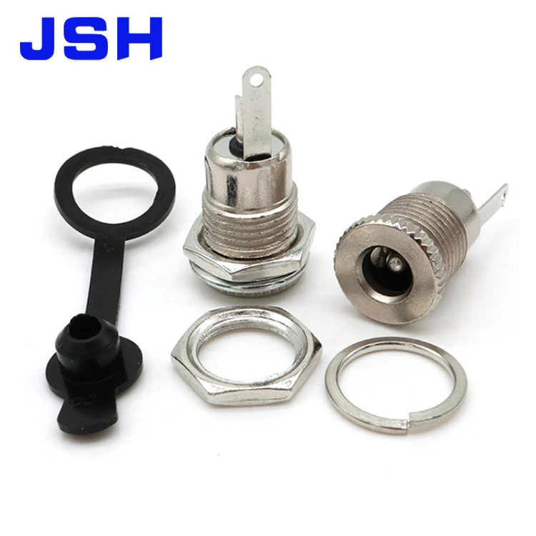 5,5 мм x 2,1 мм металлический разъем питания постоянного тока, гнездовой панельный разъем