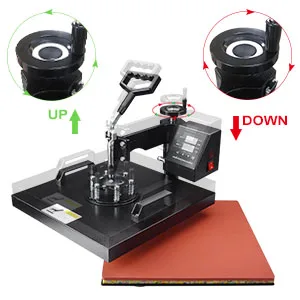 Swing Away Heat Transfer 5 in 1 Digital Sublimation 360-Degree Rotation Hot Press Heating Printer Sublimation