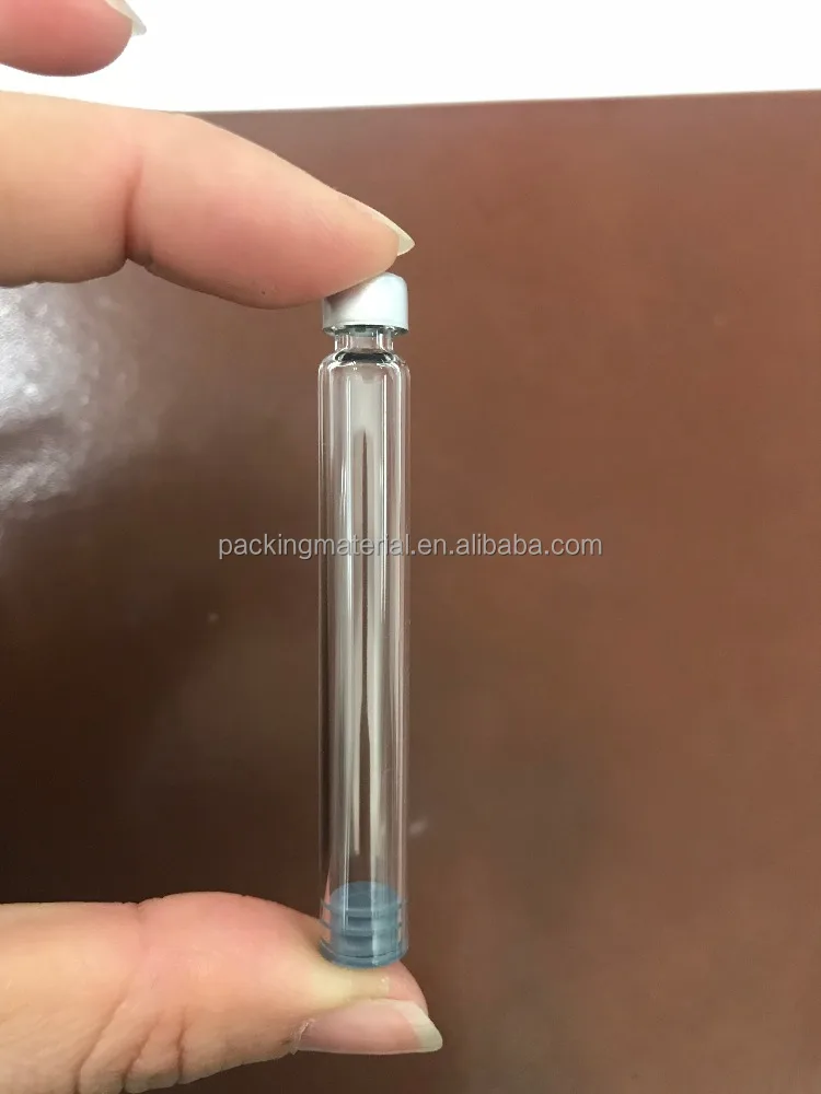 Dental Cartridge Vial High Borosilicate Clear Glass with Rubber Stopper and Aluminium Cap 1.8ml 3ml  4ml Double Cavity