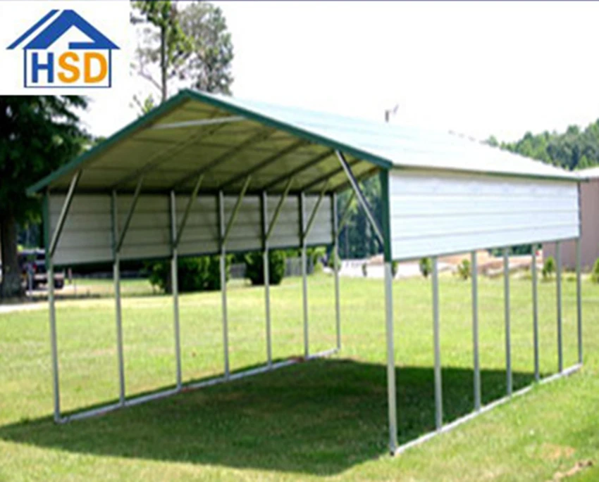prefab cheap mobile carport shade metal roof car parking canopy