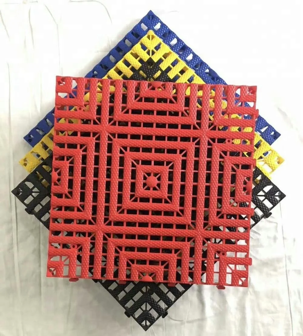 modular plastic interlocking carwash floor tiles