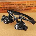 New Design Binocular Glasses Type 20X Watch Repair Magnifier with LED Light Hunting Optics In Stock