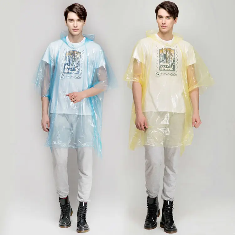Disposable rain poncho with ball/ Disposable raincoat/ Rain coat