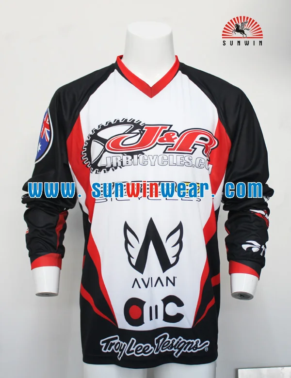 Wholesale Mens Long Sleeve custom BMX downhill jersey