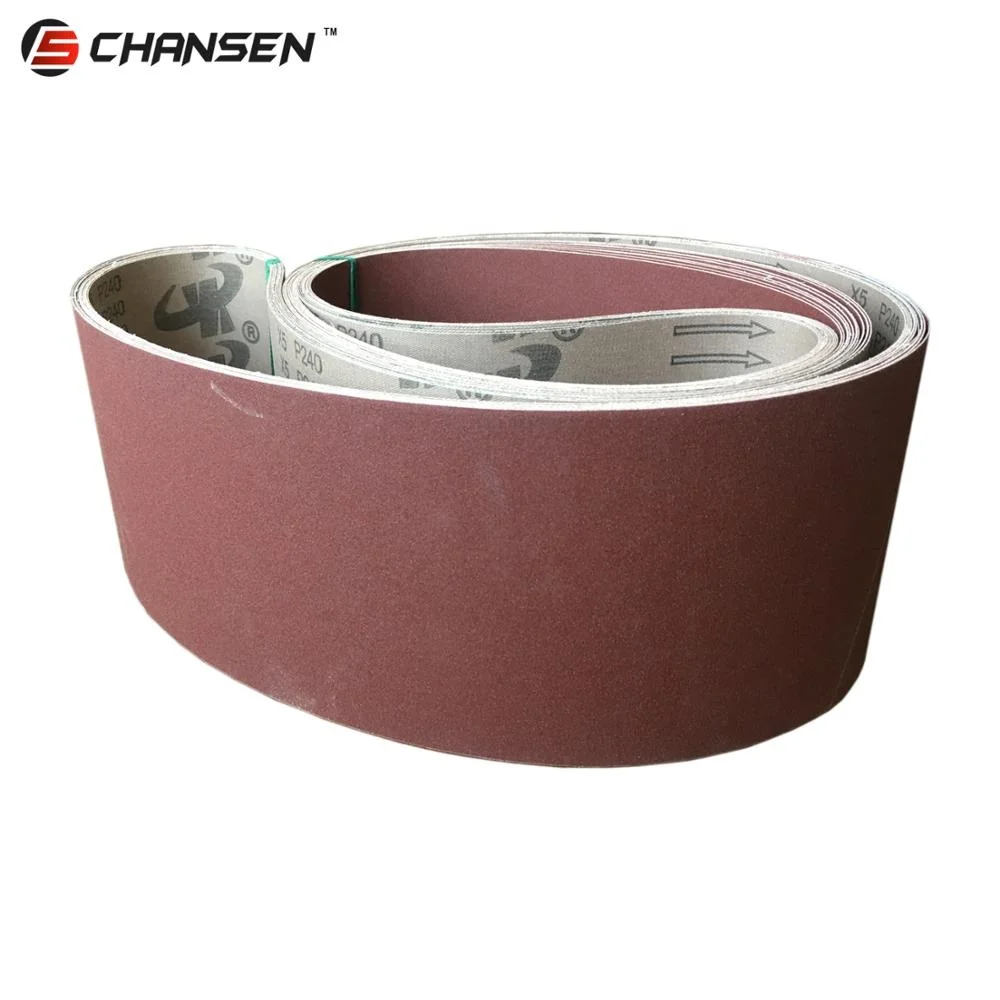 Товар #699 6 дюймов ширина 99 дюймов Длина ленточная шлифовальная лента из оксида алюминия для древесного ленточного шлифовального станка