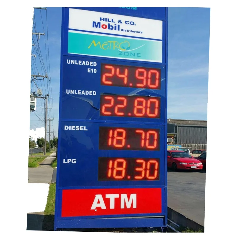 petrol oil sign/8inch oil price display/gas station price boards